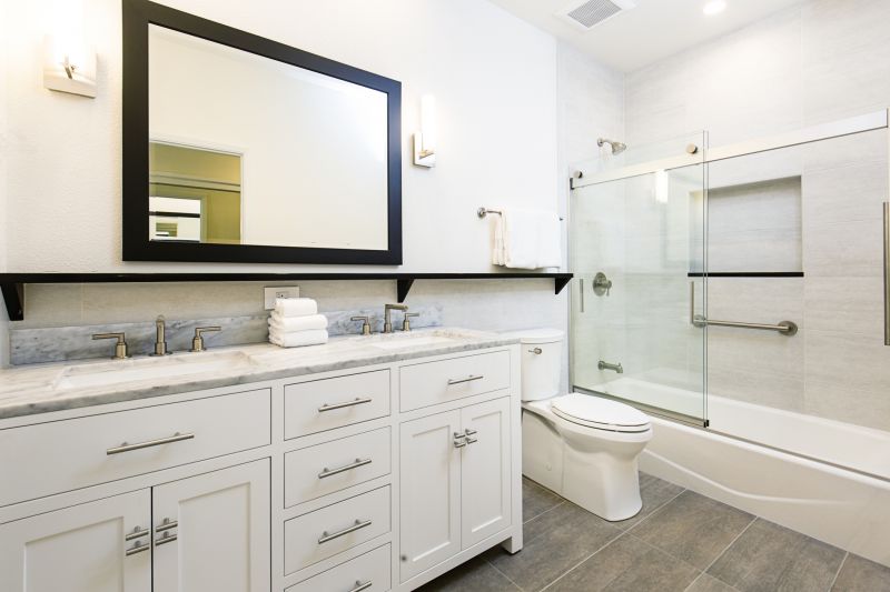 Modern Bathroom with Dual Vanities
